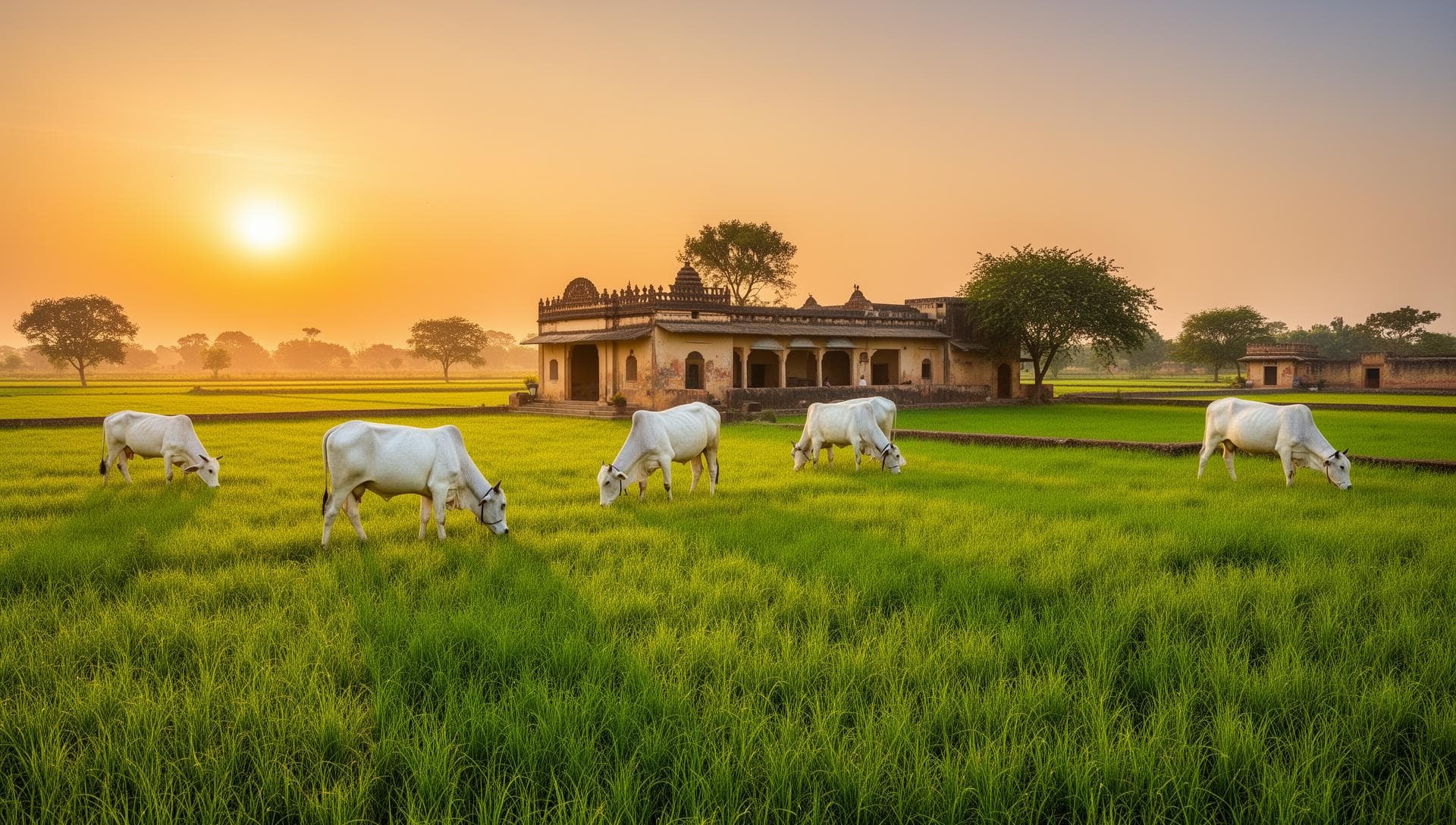 Our beautiful dairy farm at sunset